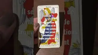 CANCER ♋️ 16/12/22 #tarologue #cancer♋️ #astrotarot #tarologie #taroscope #guidance