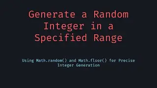 Random Integer in Range