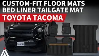 2024-2025 Toyota Tacoma Floor Mats Bed Liner Tailgate Mat Installation & Review [Lasfit liners]