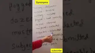 Some Unique Synonyms .