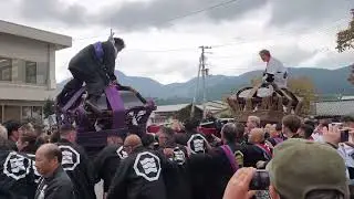 久万秋まつり(三島神社秋季例大祭)2025 大神輿鉢合わせ 久万大神輿 vs 菅生大神輿11/2