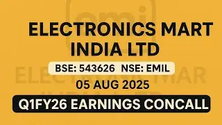 Electronics Mart India Ltd Q1FY26 Concall | Earnings Conference Call Q1 Results 2026 #EMIL #Concall