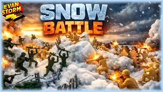 Plastic Army Men Snow Battle: Dad vs Son | Evan Storm