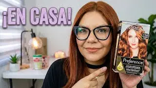L’Oréal Préférence 7.34 | Rubio COBRIZO con decoloración (Antes/Después)👱‍♀️