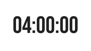 4 HOUR TIMER - COUNTDOWN TIMER (MINIMAL) - WITH ALARM