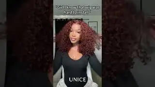 Try Glueless Wig In Summer UNICE Reddish Brown Cury Wig #unice