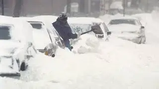 Driving through Winter Storm In Syracuse/ Liverpool NY 