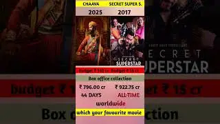 chaval vs secret Superstar movie box office collection | chhava collection 🔥#aa #shots