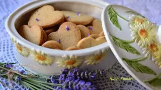 Lavender & Poppy seeds Shortbread Cookies ❤ Biscotti alla Lavanda e Semi di Papaveri #HuyenFilindeu