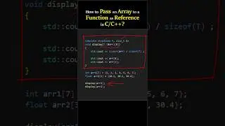 How to Pass an Array to Function in C++? 
