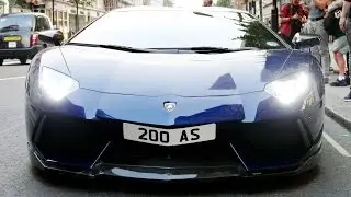 DMC Lamborghini Aventador Roadster in London! LOUD Revs + FAST Acceleration