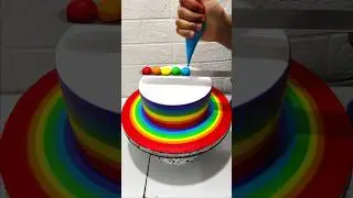 Rainbow 🌈 cake design #shortsfeed #shorts #trending #rainbow #rainbowcake #cake #ytshorts #food
