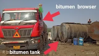 डामर प्लांट पर डामर की गाड़ी केसे खाली होती है full detailed video #raghavsingh #mahindra #linnhoff