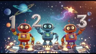 Learn 123 with Friendly Robots 🤖🔢 | Fun Counting for Kids | Preschool Numbers Learning
