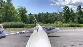 Beautiful 1991 Schleicher ASW24E Departing Stirling, Ontario CPJ5