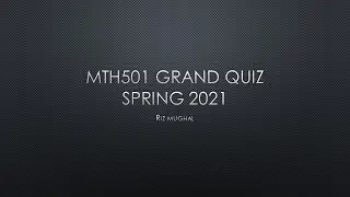 mth501 mid term preparation || mth501 mid term mcqs