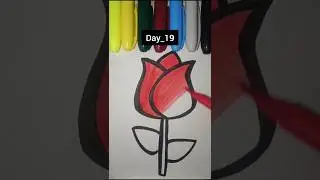 colouring Rose 🌹#viral #art #explore #easydrawing #satisfying #shorts #drawing #ytshorts #trending