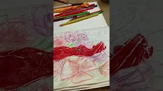 Flowers on Paper & Figurative foam painting | Art experiment