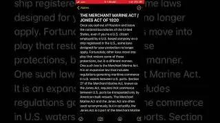 The merchant Marine act