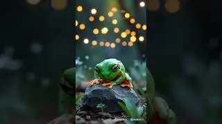 Tiny Green Frog's precious experience #funnyvideos #frog #study #cartoon #animals #animation #story