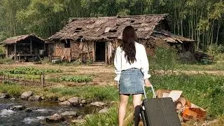 The young woman transformed the abandoned house into a beautiful home.