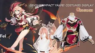 Genshin Impact Yanfei Cosplay Costume Display