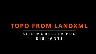 Site Modeller Pro for Revit - Topo from LandXML