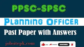 Past Solved Paper of Planning Officer BPS 17 |  SPSC - PPSC Past Planning Officer Paper Jobsitepk