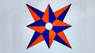 Geometrical Star Pattern || Star Geometric Design #drawing #art