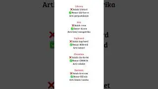 Jangan Ucap Begini ❌Ini cara baca yang benar✅