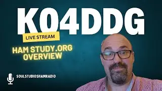 Soul Studios KO4DDG Ham Radio Live Stream, Using Hamstudy.org to well.. study for your license