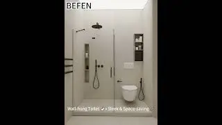 ✨ Minimalist Bathroom Design | Modern Gray & Black Fixtures ✨