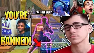 Everyone shocked when Faze Sway cheat(teaming) Live on STREAM- Fortnite Champ