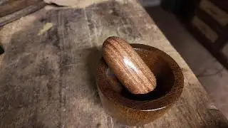 Hand Carved Wooden Mortar - Hand Tools Only | No Music