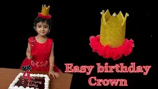 Beautiful Birthday crown making/kids crown for Birthday celebration/Foam sheet craft
