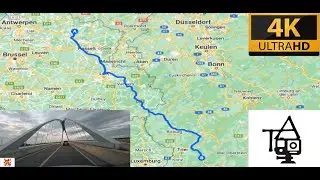Belgium to Italy | Part 1 | Evening drive | Real time | 4K