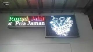RUNNING TEXT LOGO BARBERSHOP Rakitan module p4