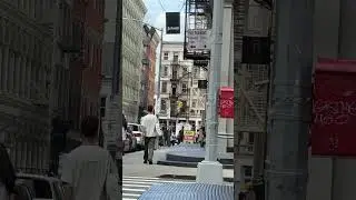 Summer streets of soho New York City nyc
