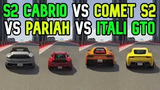 Gta 5 Comet S2 Cabrio Vs Comet S2 Vs Pariah Vs Itali GTO - Pfister Comet S2 Speed Test