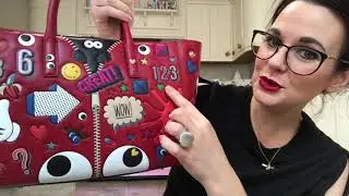 Reveal of my naughty handbag treat anya hindmarch stickers collection ebury tote bag