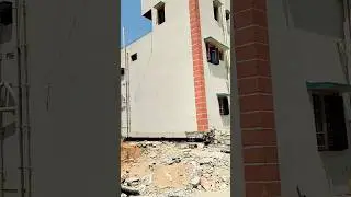 House lifting and shifting to another place || Building moving to 50 feets side@aktravelogue0