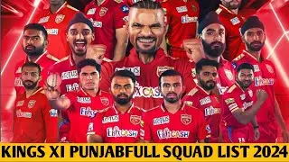IPL 2024:- KINGS XI PUNJAB FULL SQUAD LIST||KXIP ALL PLAYERS LIST||