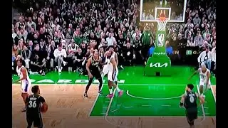 Marcus Smart hesitates on 3 but at last second decides to hit Tatum for BIGTIME JAM!!!  WOW!