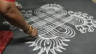 Dhanurmasam Geethala muggulu || Lines Rangoli || Annapurna Rangoli