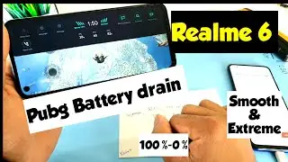 Realme 6 pubg battery drain test smooth and extreme settings