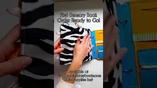 Baby Quiet Sensory Busy Book #babytoys #babygifts #sensoryplay #handmade #quietbooks #babyshower