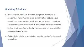 OVW FY 2022 Rural Program Pre-Application Information Session