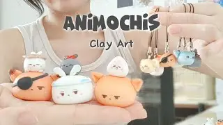 I transformed my favorite anime characters into mochis 🍡 Clay Art 🎨 Air dry clay