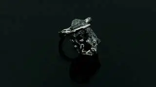 Herkimer Diamond Crystal Prong Ring in Sterling Silver by Anderson-Beattie.com
