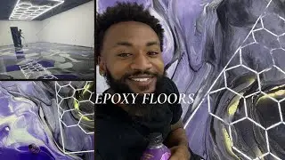 Watch me transform these boring floors into a stunning purple laker epoxy masterpiece